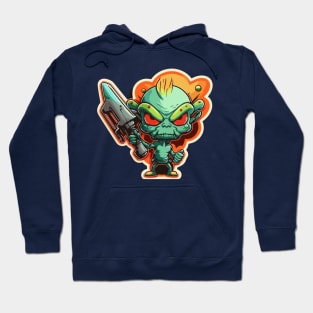 Alien with gun Hoodie